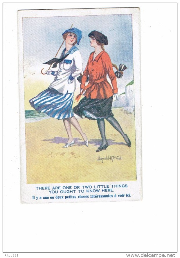 Cpa - Illustration Mc Gill, Donald - Local Comique 1856 - Femmes Pin'up Thème Mode Cheveux Tresse Chapeau - 1911 - Mc Gill, Donald