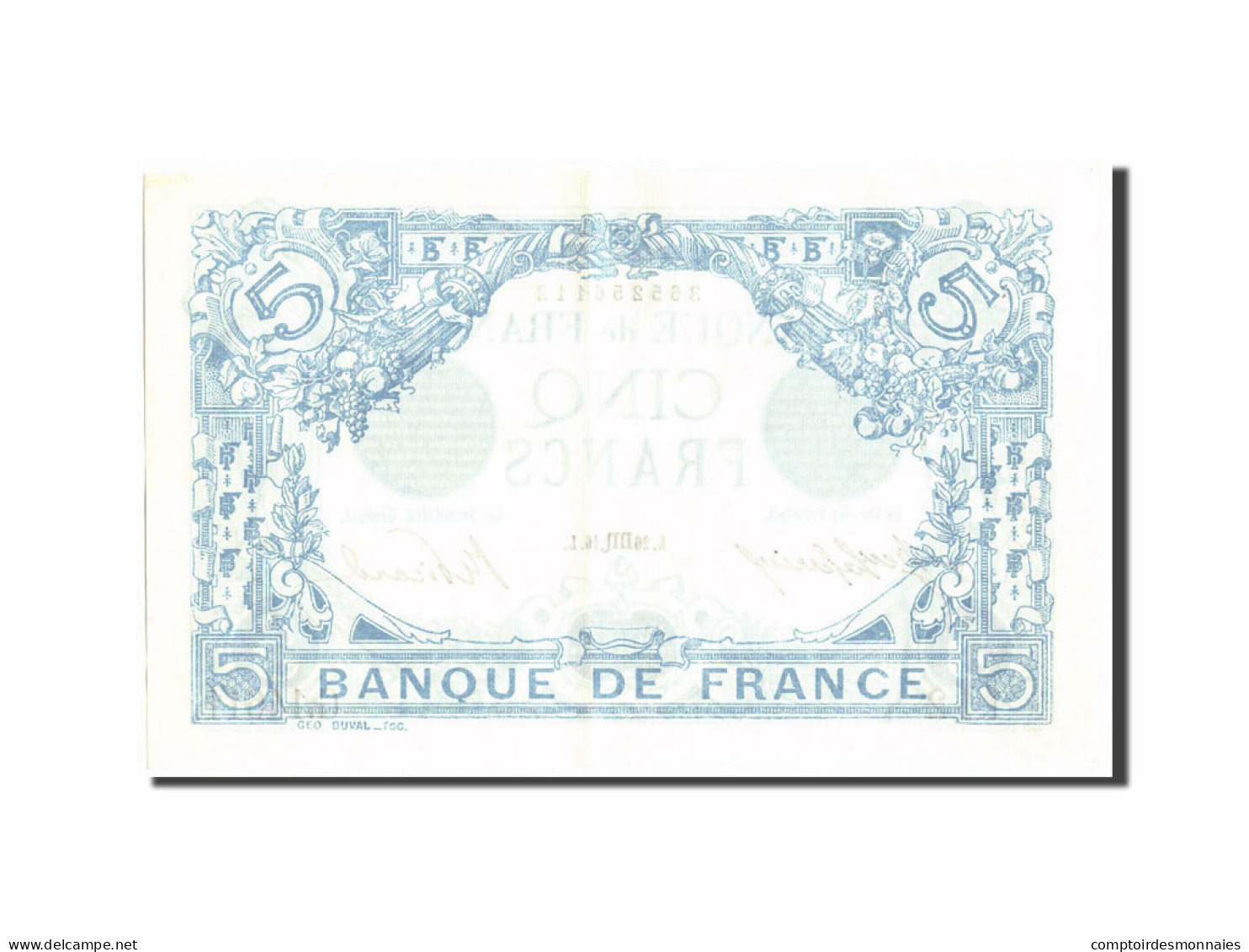 Billet, France, 5 Francs, 5 F 1912-1917 ''Bleu'', 1916, 1916-10-26, SUP - 5 F 1912-1917 ''Bleu''