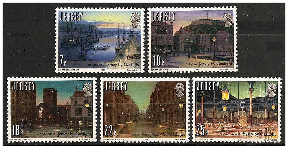 JERSEY 1981 -150th Years GAS LIGHT On Jersey / Various Scenes 5v Compl - Mi 257-261 MNH ** Neuf Cv€2,50 D255 - Jersey