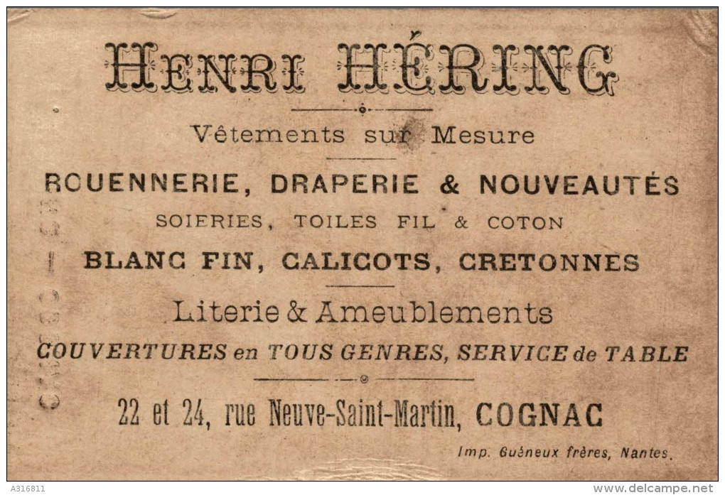 CHROMOS  HENRI HERING COGNAC  CHEZ LES SAUVAGES - Otros & Sin Clasificación