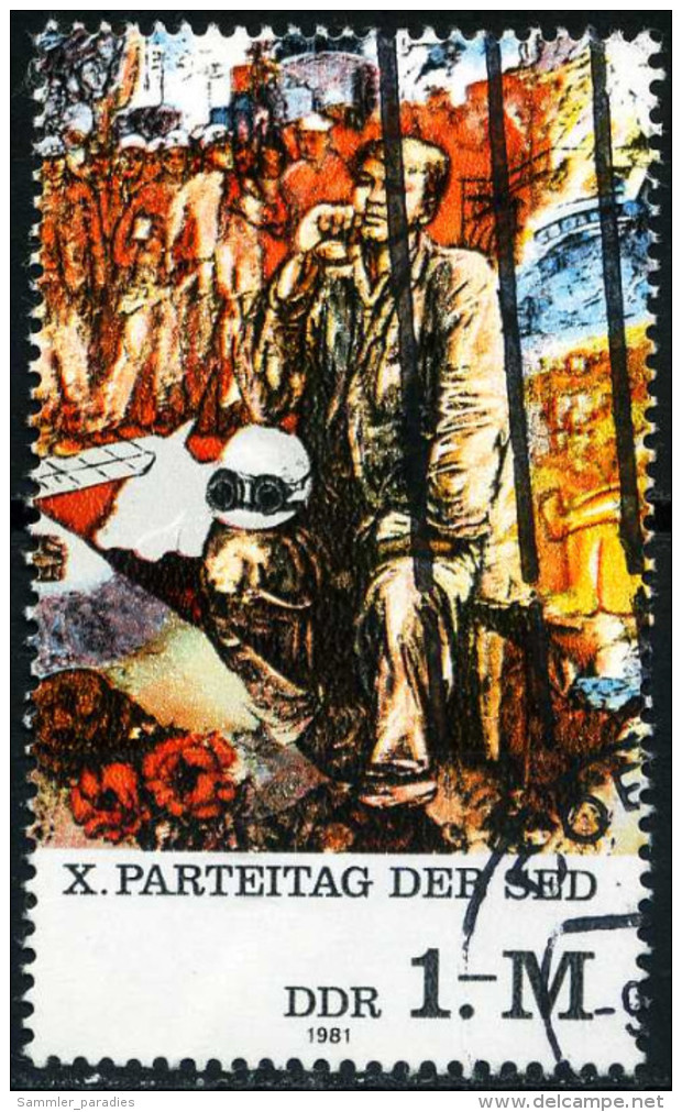 DDR - Michel 2599 Aus Block 63 - OO Gestempelt (E) - Parteitag Der SED II - Gebraucht