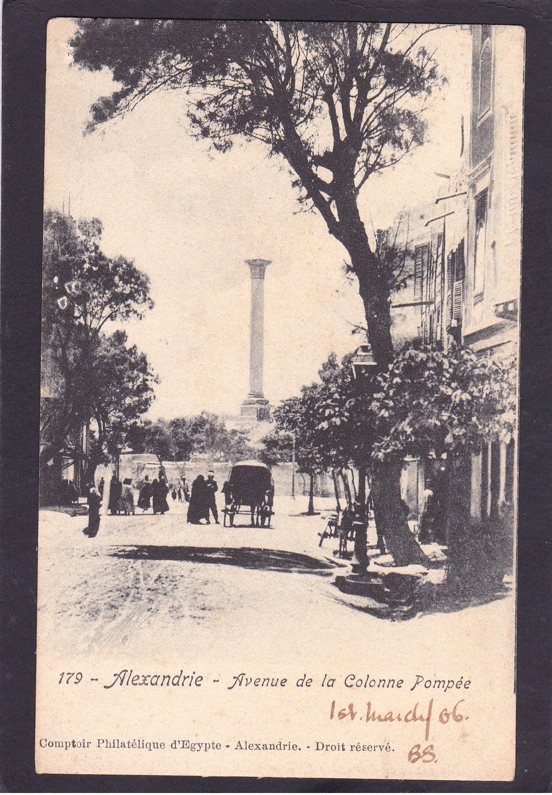 Old Post Card Of Avenue De La Colonne Pompee,Alexandrie, Egypt.....J55. - Alexandria