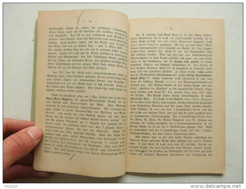 Rom - Reise 1898 Zur Krönungs-Jubel-Feier Leo XIII. Botzler , Theologie , J.M. Von Flüe , Straubing , Pabst !!! - Raritäten