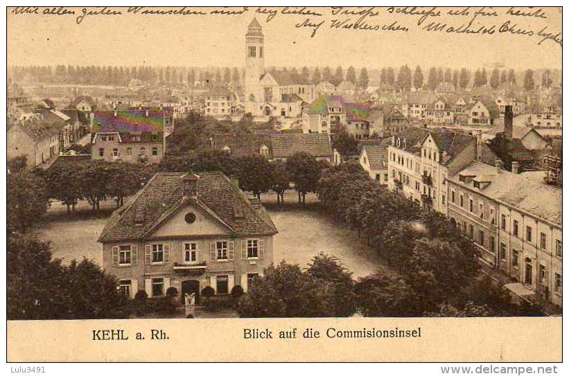 CPA - KEHL (Allemagne-Bade-Wurtemberg) - Blick Auf Die Commisionsinsel In 1916 - Kehl