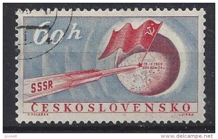 Czechoslovakia 1959  Landung Der Sowjetischen Rakete Auf Dem Mond  (o) Mi.1152 - Used Stamps