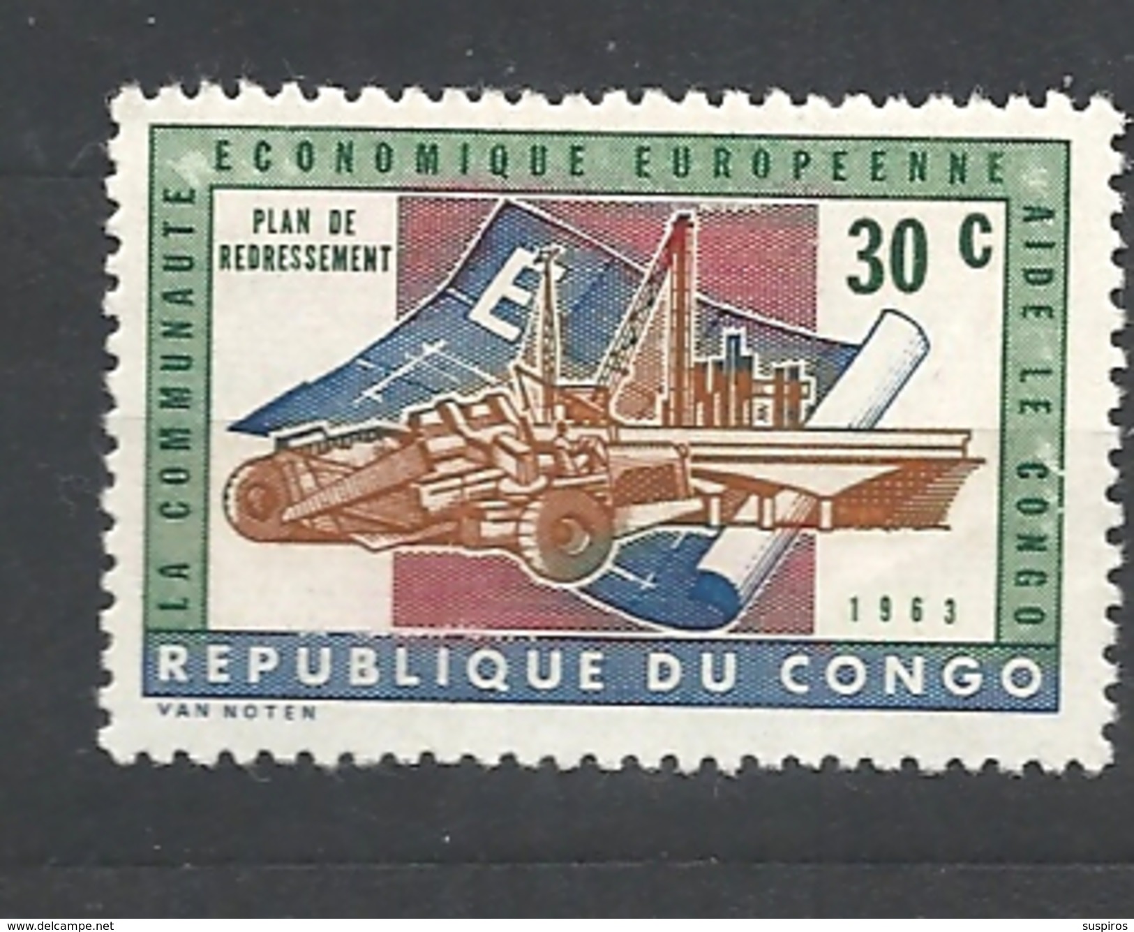 CONGO  BELGA       1963 European Economic Community Aid   MNH - Nuevas/fijasellos
