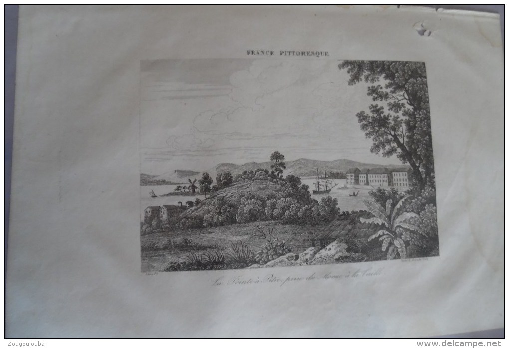 Gravure Extrait De France Pittoresque Guadeloupe Pointe à Pitre - Prints & Engravings
