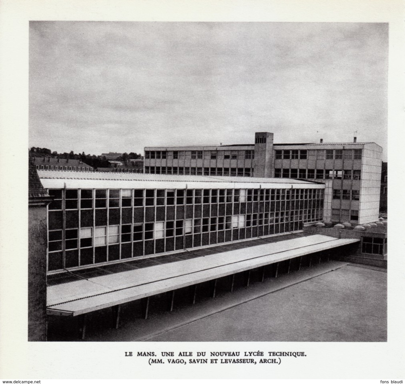 1961 - Héliogravure - Le Mans (Sarthe) - Le Nouveau Lycée Technique - FRANCO DE PORT - Sin Clasificación