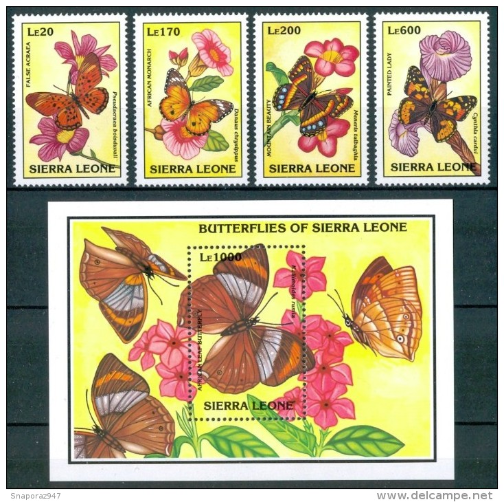 1993 Sierra Leone Farfalle Butterflies Papillons Set MNH** Spa238 - Sierra Leone (1961-...)