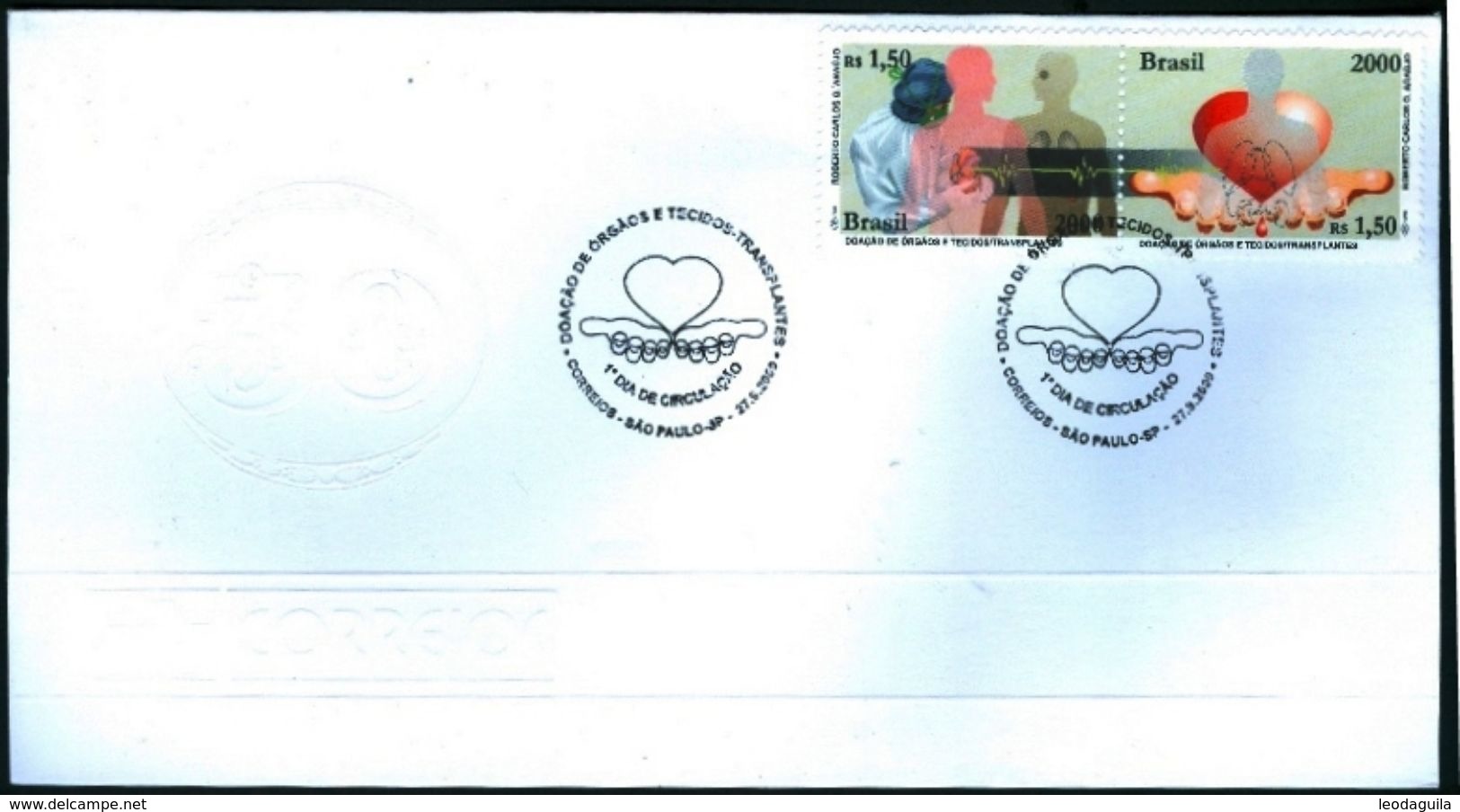 BRAZIL #2766  - ORGAN DONATIONS AND TISSUE TRANSPLANT    -  FDC - Unused Stamps