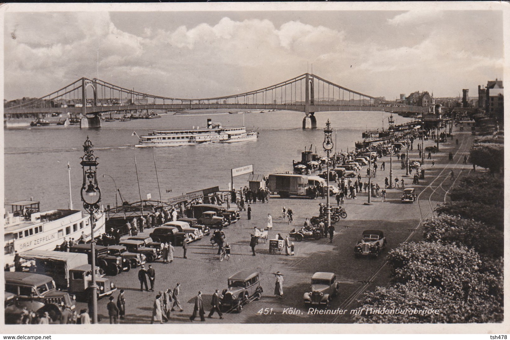 ALLEMAGNE---KÖLN--rheinuter Mit Hindenburgbrücke---voir 2 Scans - Koeln