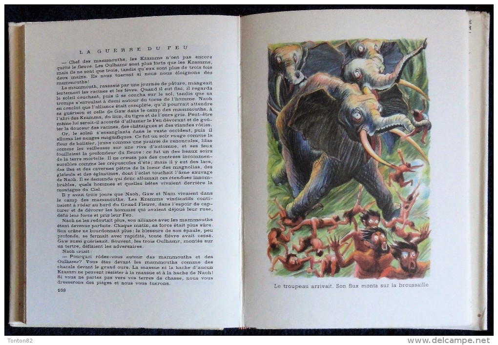 J.H. Rosny Ainé - La Guerre du Feu - Bibliothèque Rouge et Or N° 513 - ( 1959 ) .