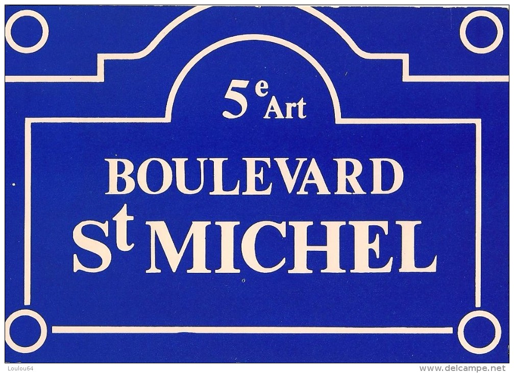 Plaques De Rues De Paris -  Boulevard St Michel - 5e Arr. - Divisé- Non Circulé - Editeur Publistar - - District 05