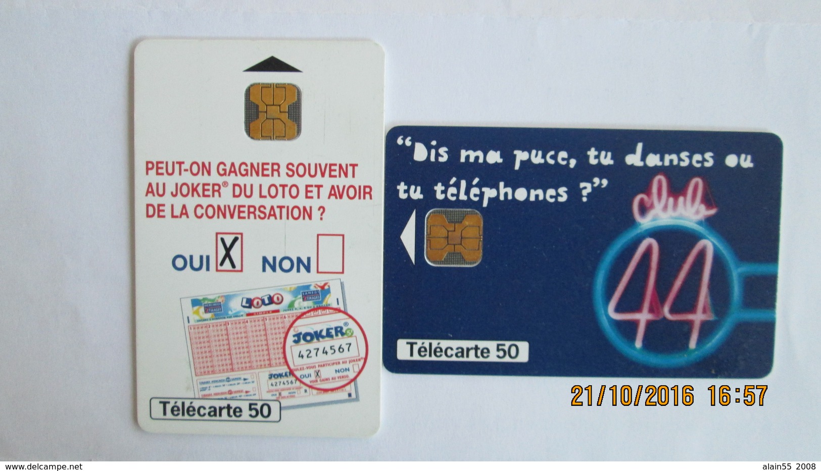 2 TELECARTES FRANCAISE DES JEUX LOTO JOKER LOTO - Giochi