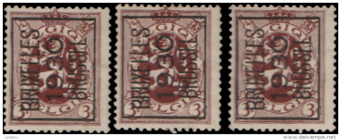 Belgique Préoblitéré . ~ YT 278 Par 3 -  3 C. Armoiries - Roller Precancels 1920-29