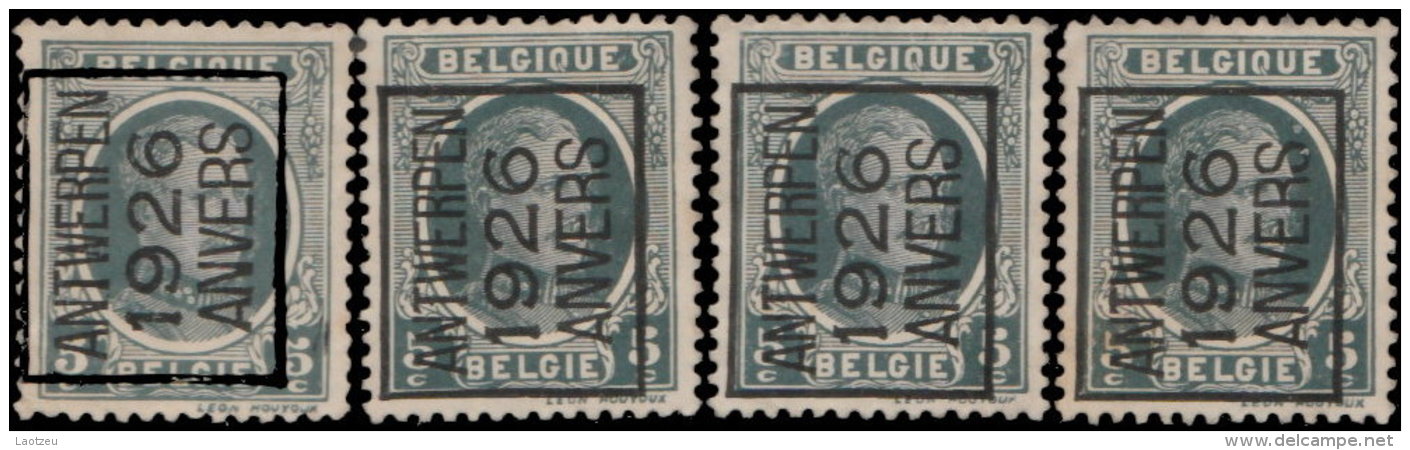 Belgique Préoblitéré . ~ YT 193 Par 4 -  5 C. Albert1er - Roller Precancels 1920-29