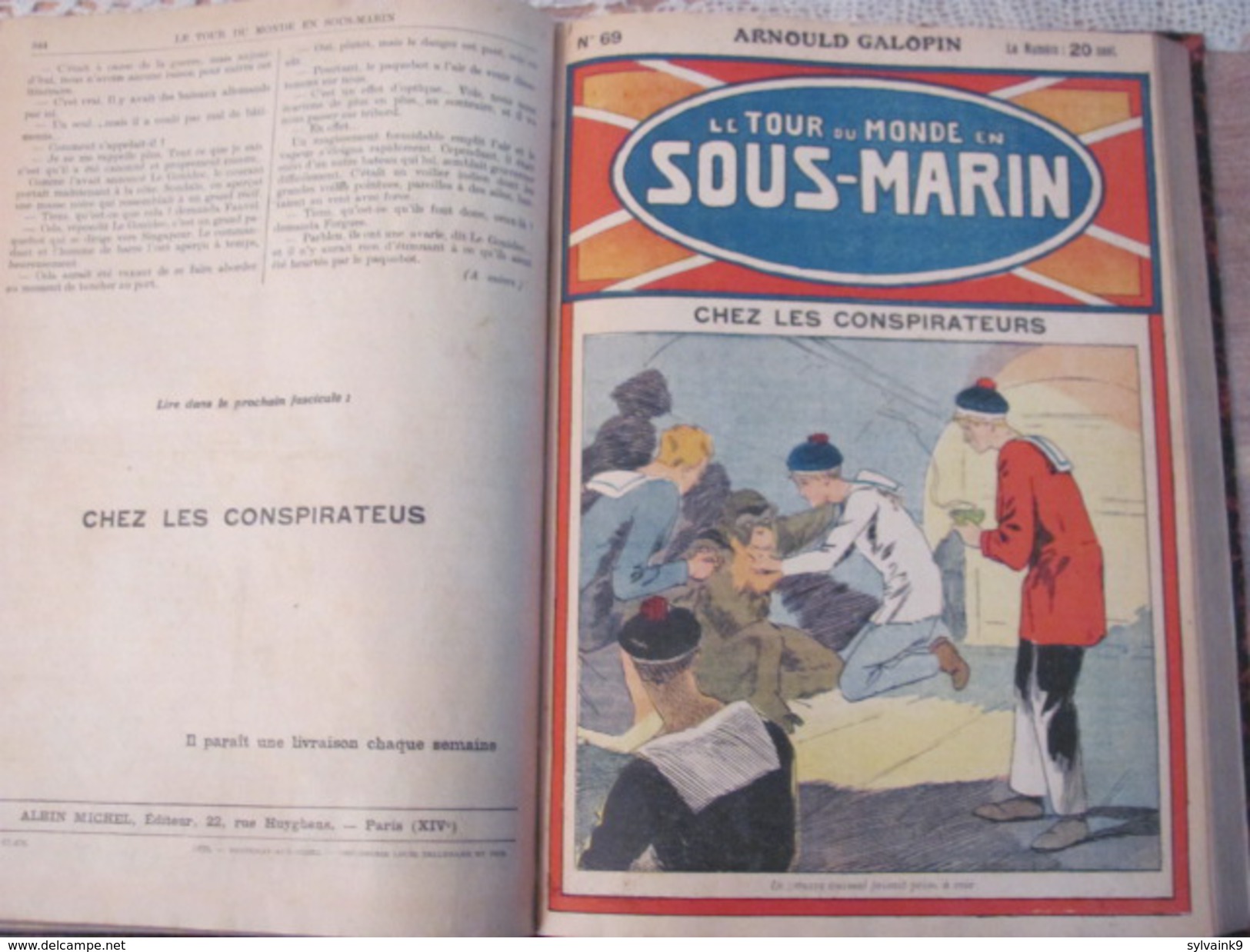 arnould galopin le tour du monde en sous marin 99 fascicules 790 pages 1925 1926 marine bateau voyage