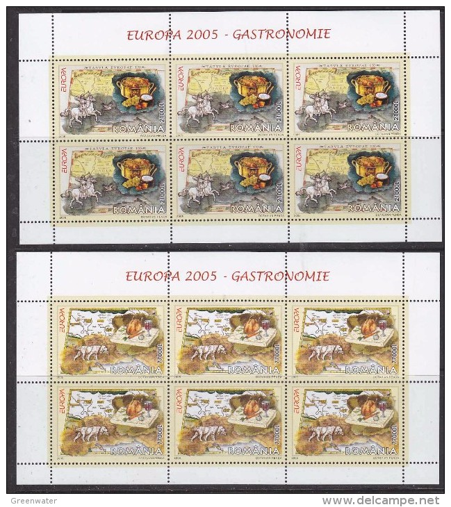 Europa Cept 2005 Romania 2v 2 Sheetlets ** Mnh (F5817) - 2005