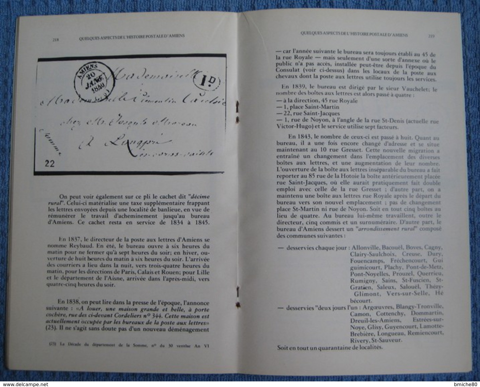 P. LEROY Et R. BERNAUX - Quelques Aspects De L'Histoire Postale D'Amiens. - Philatélie Et Histoire Postale