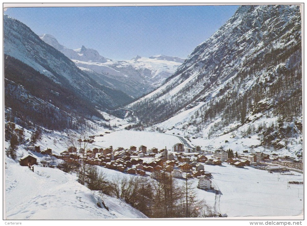 SUISSE,SWITZERLAND,SVIZZERA,HELVETIA,SWISS,VALAIS,VIEGE,TASCH,IL Y A 40 ANS,HIVER - Täsch