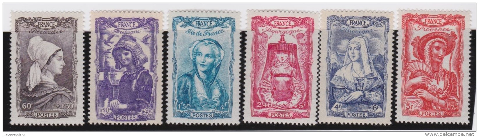 France   .   Yvert       593/598           .        **         .       Neuf  SANS Charniere .   /   .   MNH - Unused Stamps