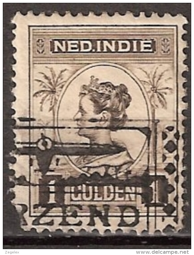 Ned Indie 1913 Wilhelmina 1Gld NVPH 132 Nice Cancellation - Leuk Stempeltje - Niederländisch-Indien