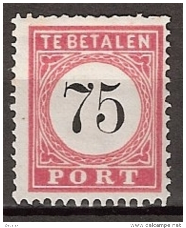 Ned Indie 1882 75ct Port  NVPH 13  Ongestempeld/MH/* - Nederlands-Indië