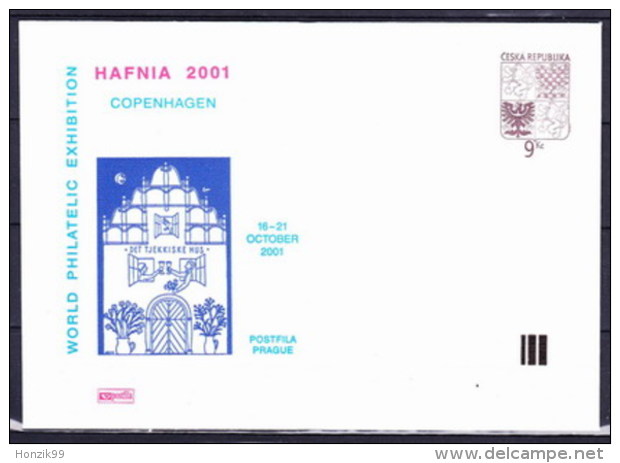 Tchéque République 2001, Envelope  (COB 5 P1 Hafnia) - Covers