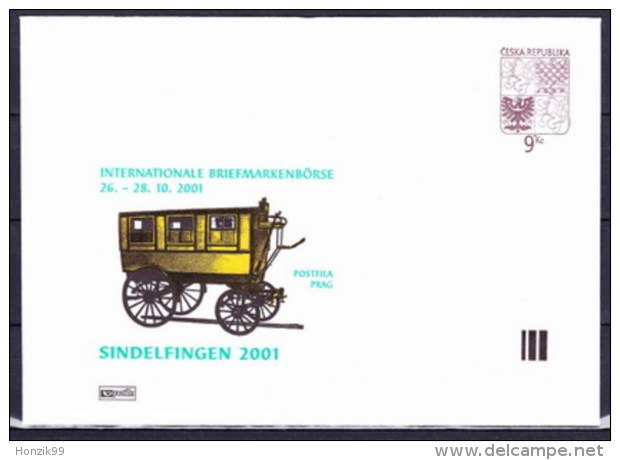 Tchéque République 2001, Envelope  (COB 5 P2 Sindelfingen) - Briefe