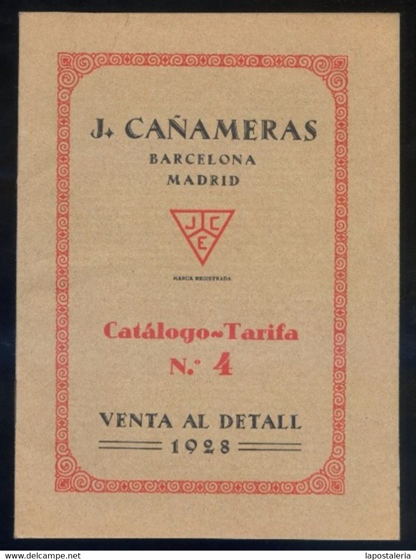 Barcelona - Madrid. *J. Cañameras. 1928* 24 Págs. Meds: 137x190 Mms. - Publicidad