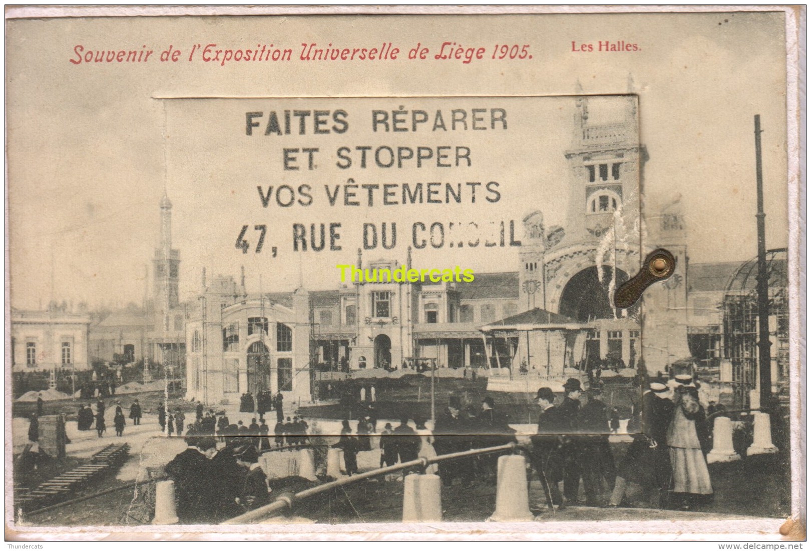 CPA CARTE A SYSTEME SOUVENIR DE L'EXPOSITION UNIVERSELLE DE LIEGE 1905 MULTI VUES DEPLIENT LEPORELLO - Expositions