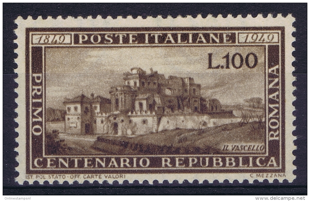 Italy: Sa Nr 600 , Mi Nr   773 MNH/**/postfrisch/neuf Sans Charniere  1949 - 1946-60: Neufs