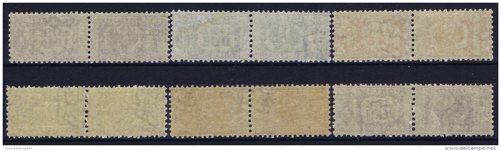 Italy: Pacchi Postali 1946 Sa 60 - 65   MI Nr  60 - 65 MNH/**/postfrisch/neuf Sans Charniere 2 Left Top Incomplete  Gum - Colis-postaux