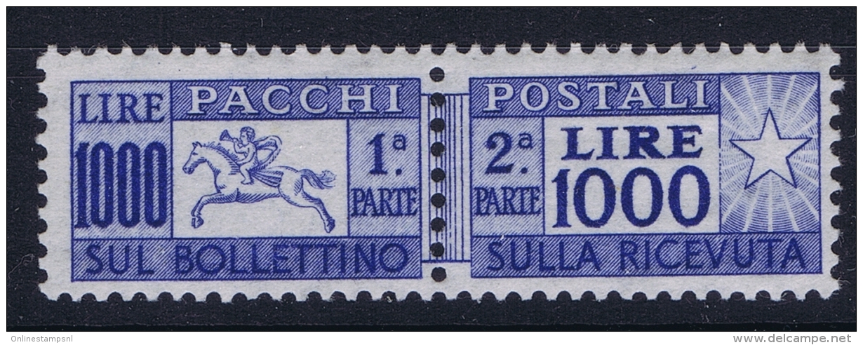 Italy: Pacchi Postali 1954 Sa 81 MI Nr 81 MNH/**/postfrisch/neuf Sans Charniere CV 4000 Euro - Paquetes Postales