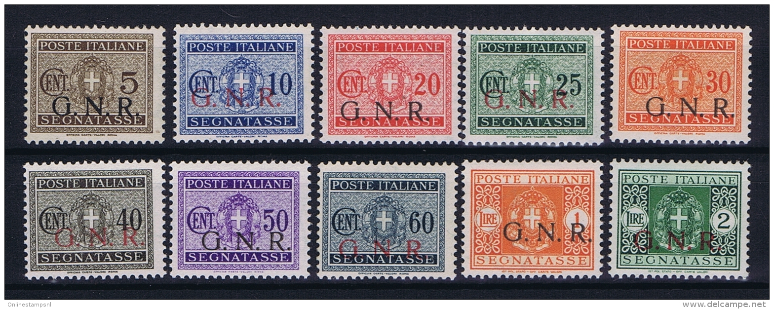 Italy: Sa 47 - 56  Mi 44 - 55 MNH/**/postfrisch/neuf Sans Charniere  47+ 56 Signed/ Signé/signiert/ Approvato Part Set - Impuestos