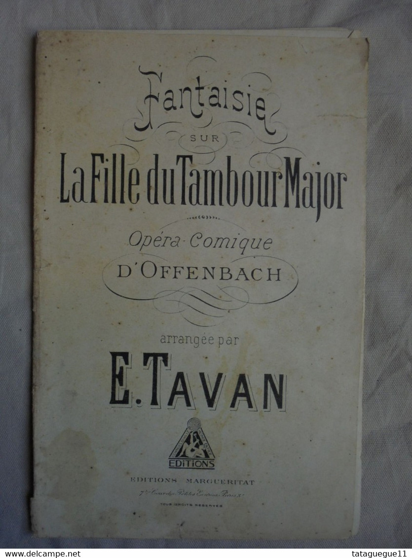 Ancien - Partition Fantaisie Sur La Fille Du Tambour Major Opéra-Comique D'OFFENBACH - Operaboeken