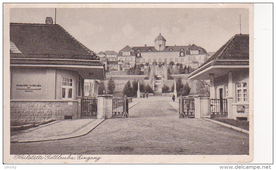 AK Heilstätte Gottleuba  - Eingang - 1935 (25412) - Bad Gottleuba-Berggiesshuebel