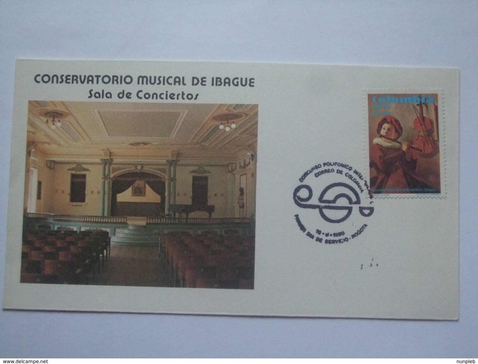 COLOMBIA CONSERVATORIO MUSICAL DE IBAGUE Fdc - Kolumbien