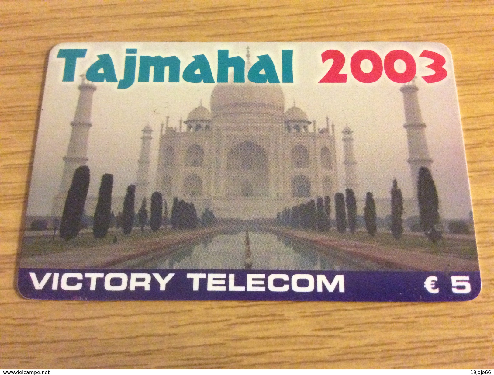 Rarer Prepaid Card - Tajmahal 2003 - Victory Telecom 5 Euro  - Fine Used - GSM, Cartes Prepayées & Recharges