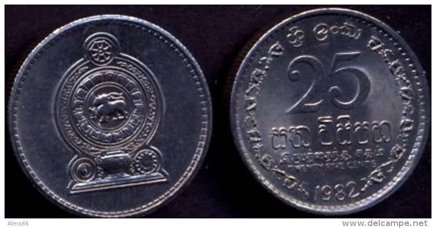 Sri Lanka 25 Cents 1982 AUNC - Sri Lanka