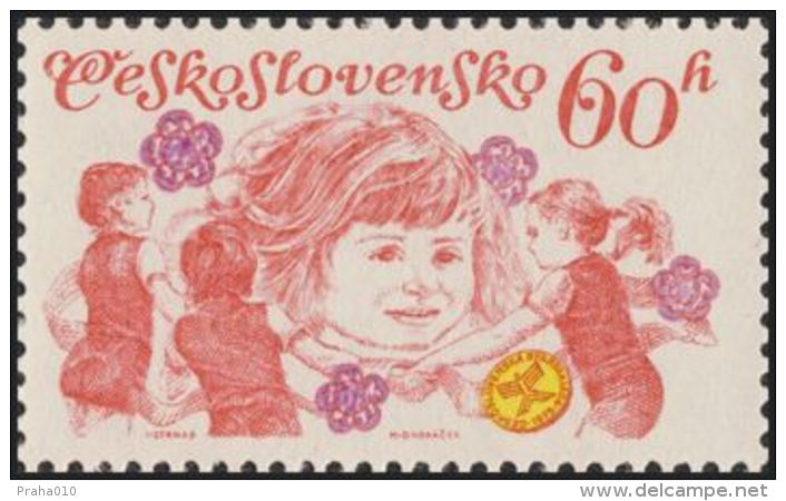 Czechoslovakia / Stamps (1975) 2140: Czechoslovak Spartakiad 1975 (exercises For Children); Painter: Ivan Strnad - Sonstige & Ohne Zuordnung
