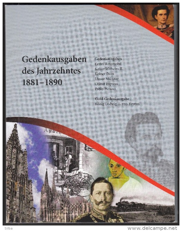 Germany 6 Commemorative Issues 1881-1890 In Blister / Picasso, Orient Express, Koelner Dom, First Car, Wilhelm II - Collezioni