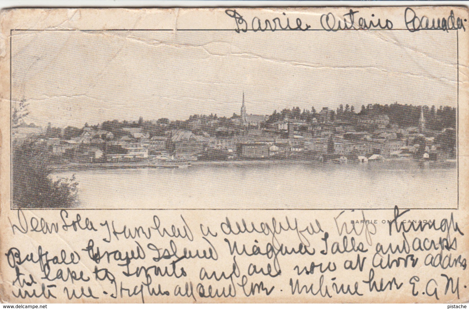 Vintage Card Written In 1905 - Barrie Ontario Canada - General View - Stamp & Postmark - Condition: See 2 Scans - Other & Unclassified