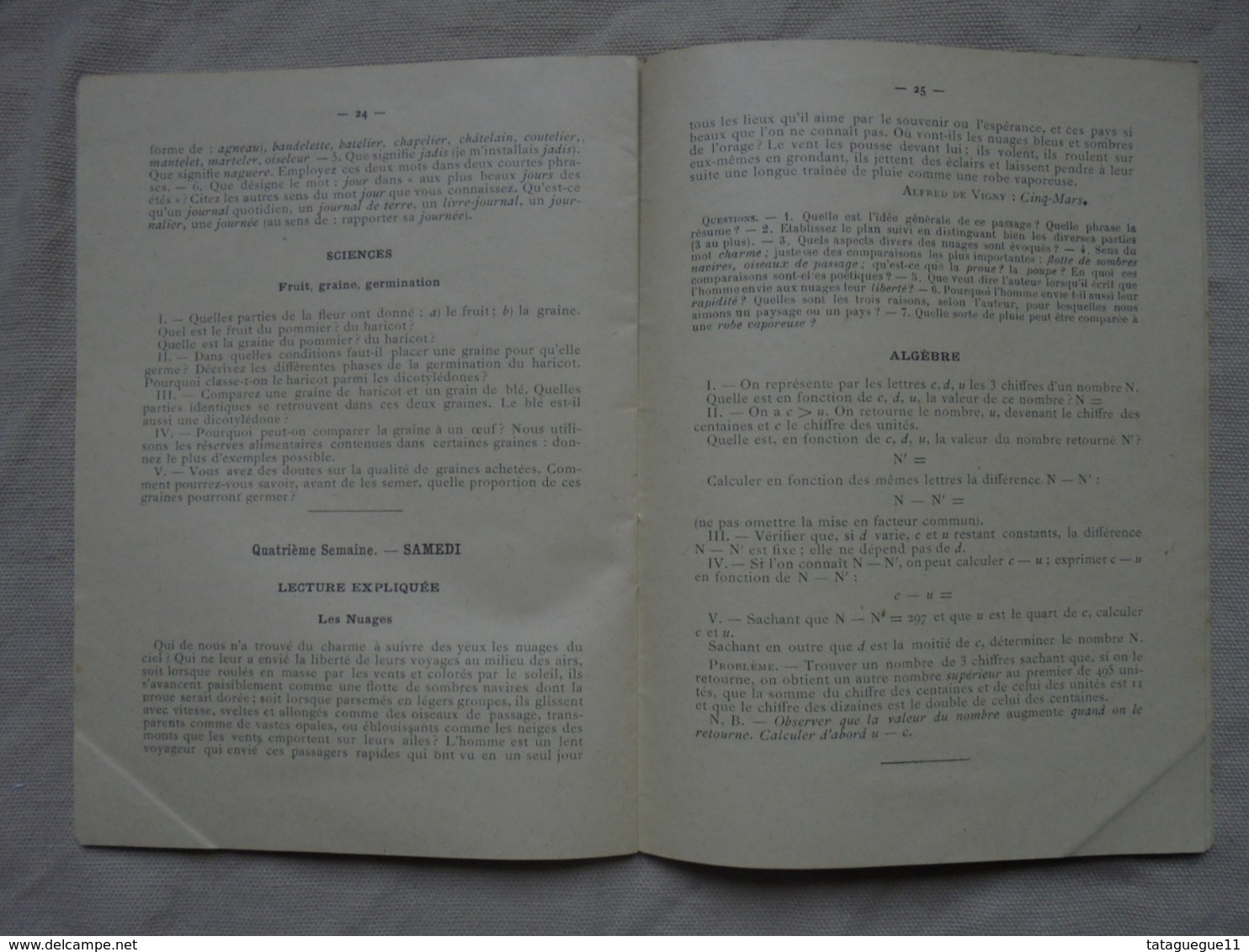 Ancien - Livret De DEVOIRS DE VACANCES 1937 - Autres & Non Classés