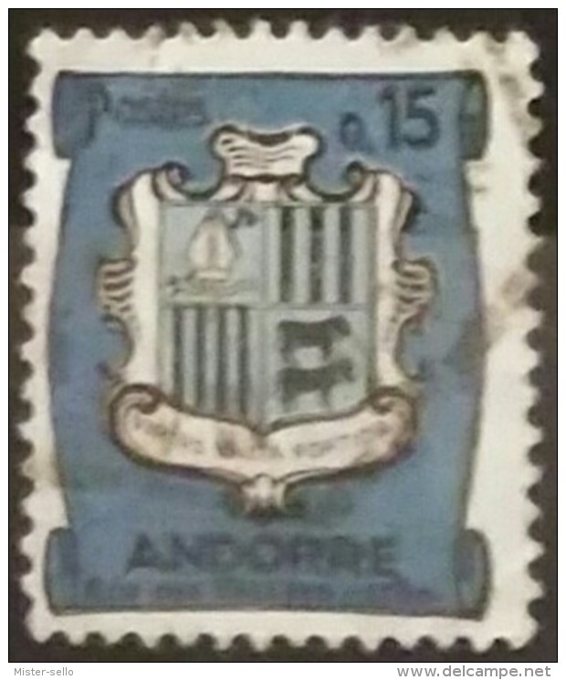 ANDORRA FRANCESA 1961 Escudo Nacional. USADO - USED - Gebraucht