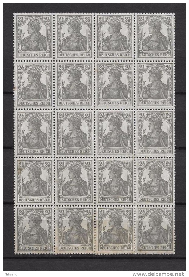 LOTE 830  ///  ALEMANIA IMPERIO YVERT Nº: 97   BLOQUE DE 20 SELLOS  **MNH  CATLOG/COTE: 25€ - Nuovi