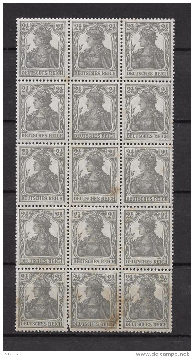 LOTE 830  ///  ALEMANIA IMPERIO YVERT Nº: 97   BLOQUE DE 15 SELLOS  **MNH  CATLOG/COTE: 17€ - Unused Stamps