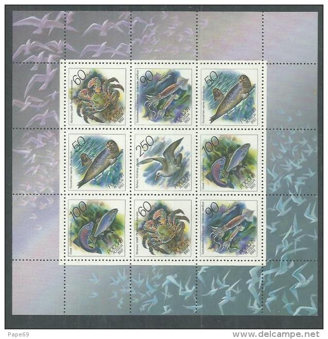 Russie N°  6008 / 12 F XX :  Faune Des Mers De La Région Du Pacifique Et De La Russie, La Feuille Sans Charnière, TB - Hojas Completas