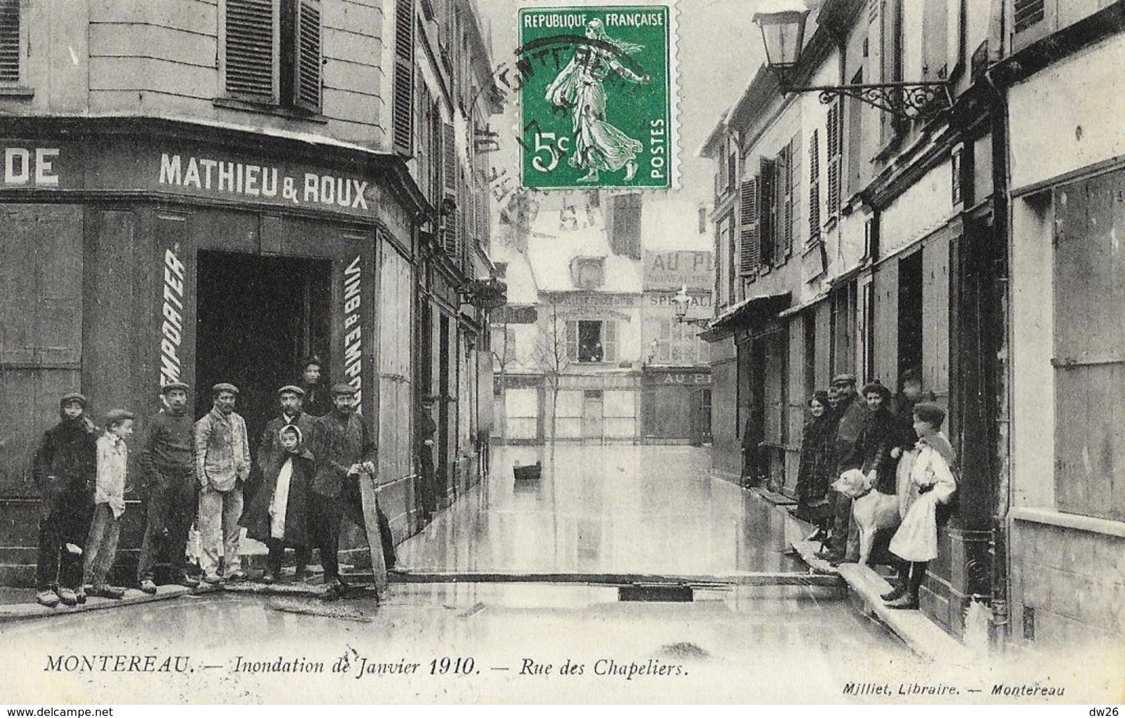 Montereau - Inondation De Janvier 1910 - Rue Des Chapeliers - Edition Milliet - Überschwemmungen