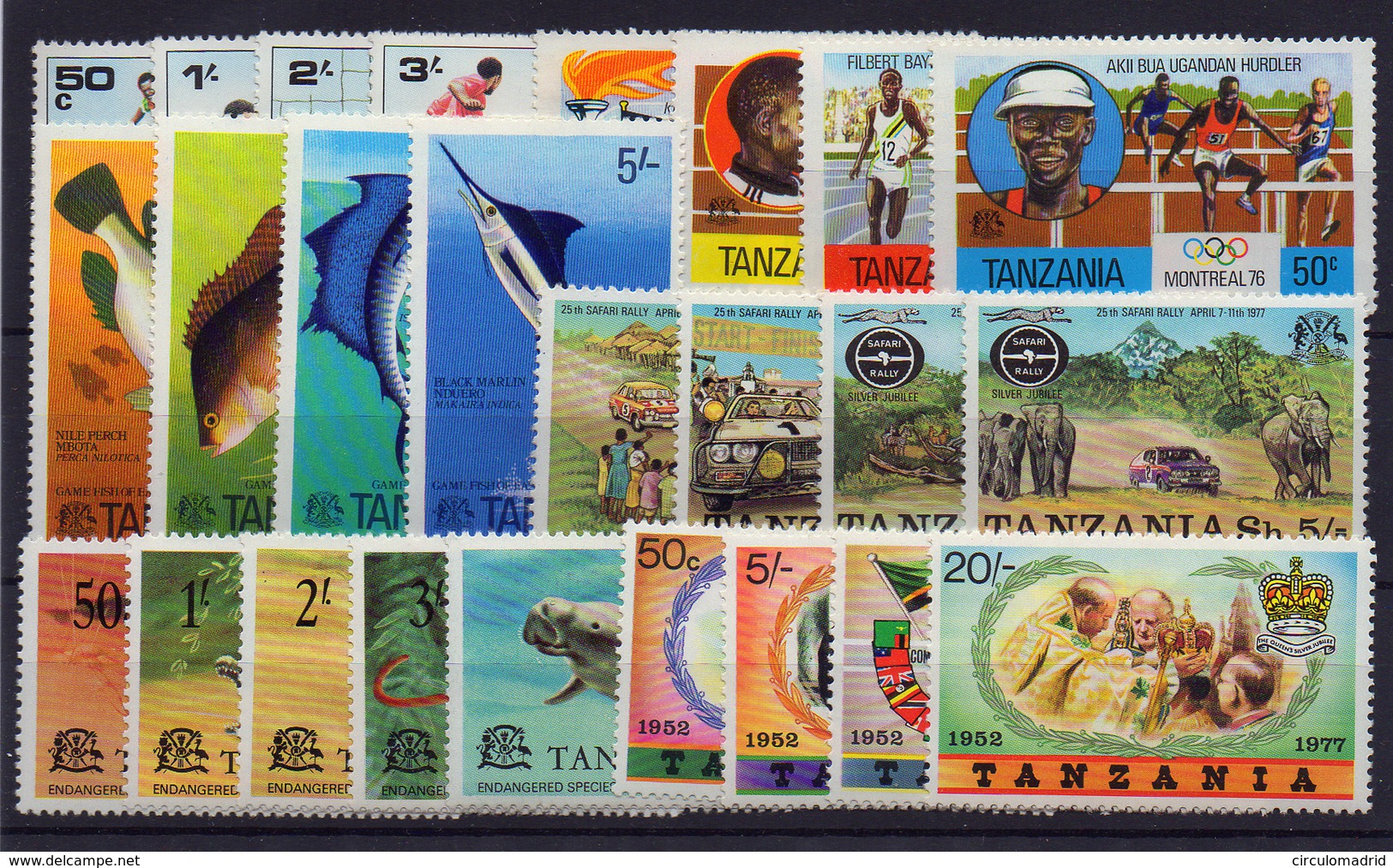 Tanzania  Nº 60/7,72/5,80/8,93/6. - Tanzania (1964-...)